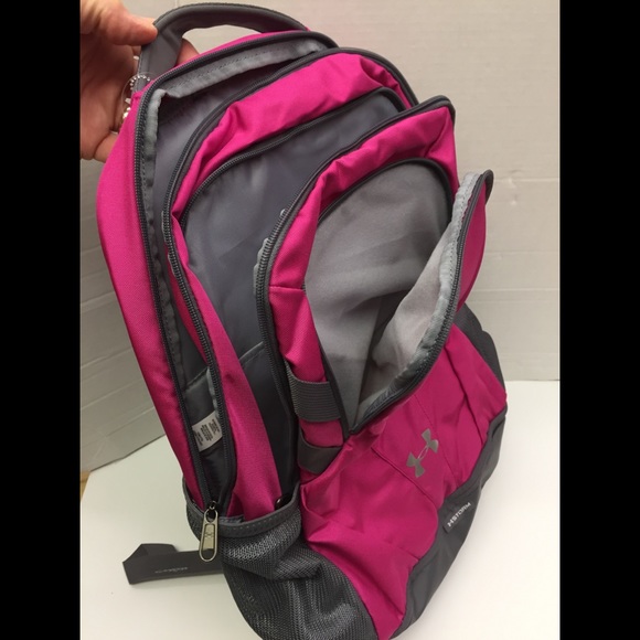 UA Team Hustle Under Armour Storm Backpack Pink - Picture 5 of 8